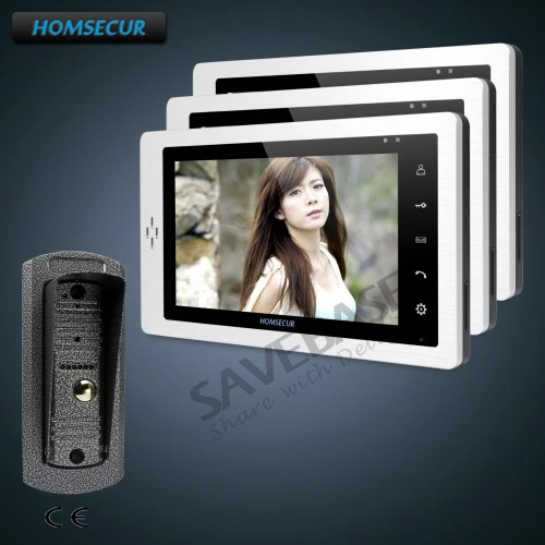 

HOMSECUR 7" Video Door Entry Phone Call System+Outdoor Monitoring for Apartment 1V3
