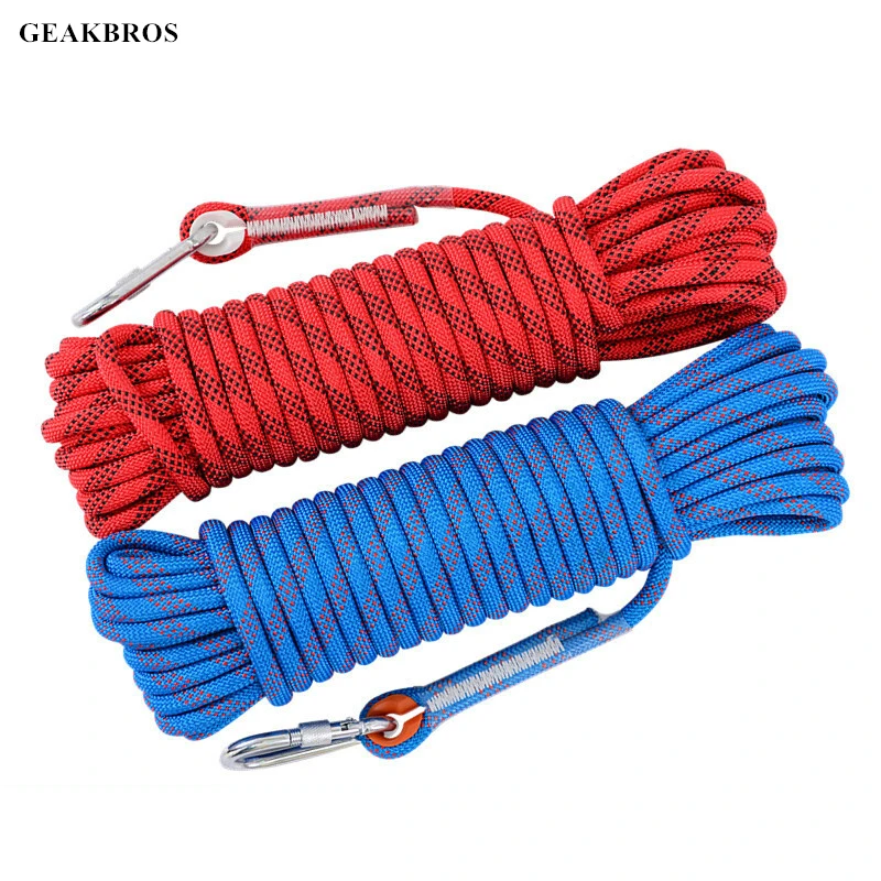Beste Outdoor Klimmen Touw 10mm Escape Touw Ice Klimmen Apparatuur Fire Rescue Parachute Touw 10 m (32ft) 20 m (64ft) 30 m (96ft)