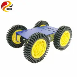 Умный робот RC Car Kit с 2 мм Алюминий шасси, 4 шт. TT двигателя, 4 шт. 80 мм резиновые колеса для проекта Arduino