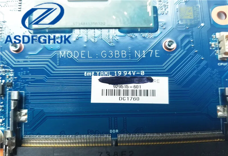 Материнская плата для ноутбука 929515 601 HP OMEN 17w 17 an014ng материнская DAG3BBMBCG0 DDR4 SR32Q I7 7700HQ