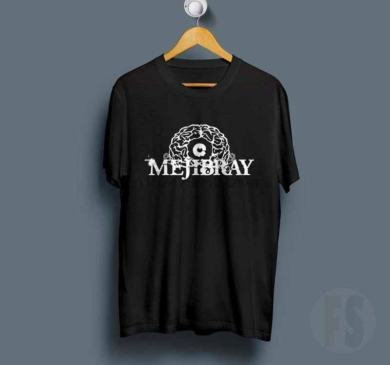 

Mejibray Rock Band Logo Man Fashion Cotton Tops Black Size S-3XL