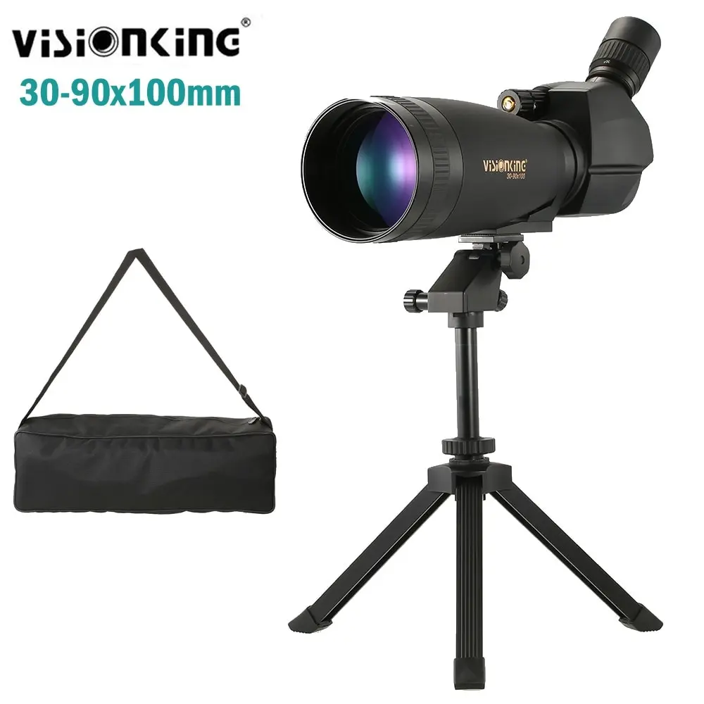 Visionking 30-90x100 угловая зрительная труба Водонепроницаемая противотуманная высота туристический телескоп Монокуляр Телескоп для наблюдения за птицами кемпинг