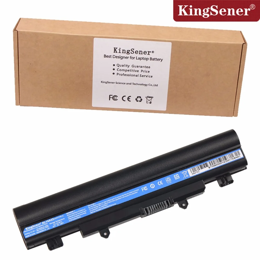11.1V 5000mAh KingSener New AL14A32 Laptop Battery For Acer E14 E15 E5 ...