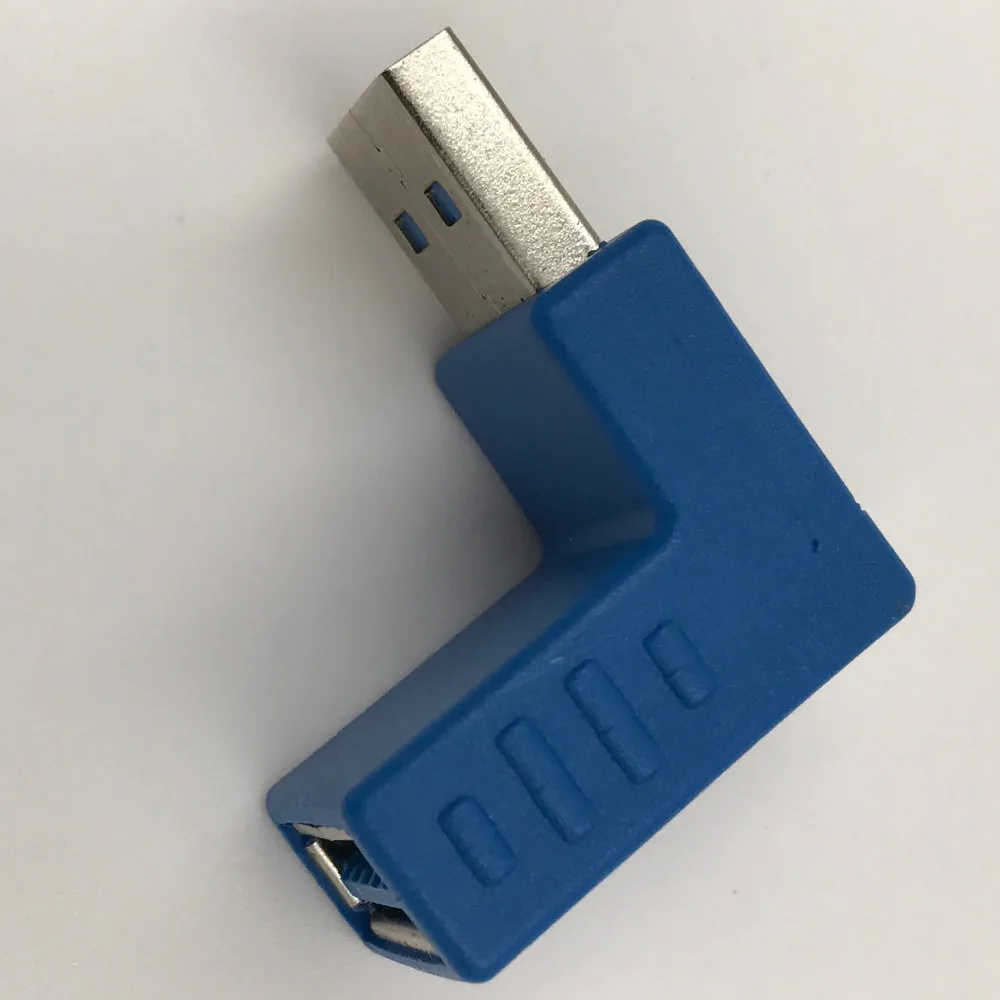 USB 3,0 Штекерный разъем 90 градусов USB 3,0 адаптер угловой конвертер высокоскоростной 1 шт