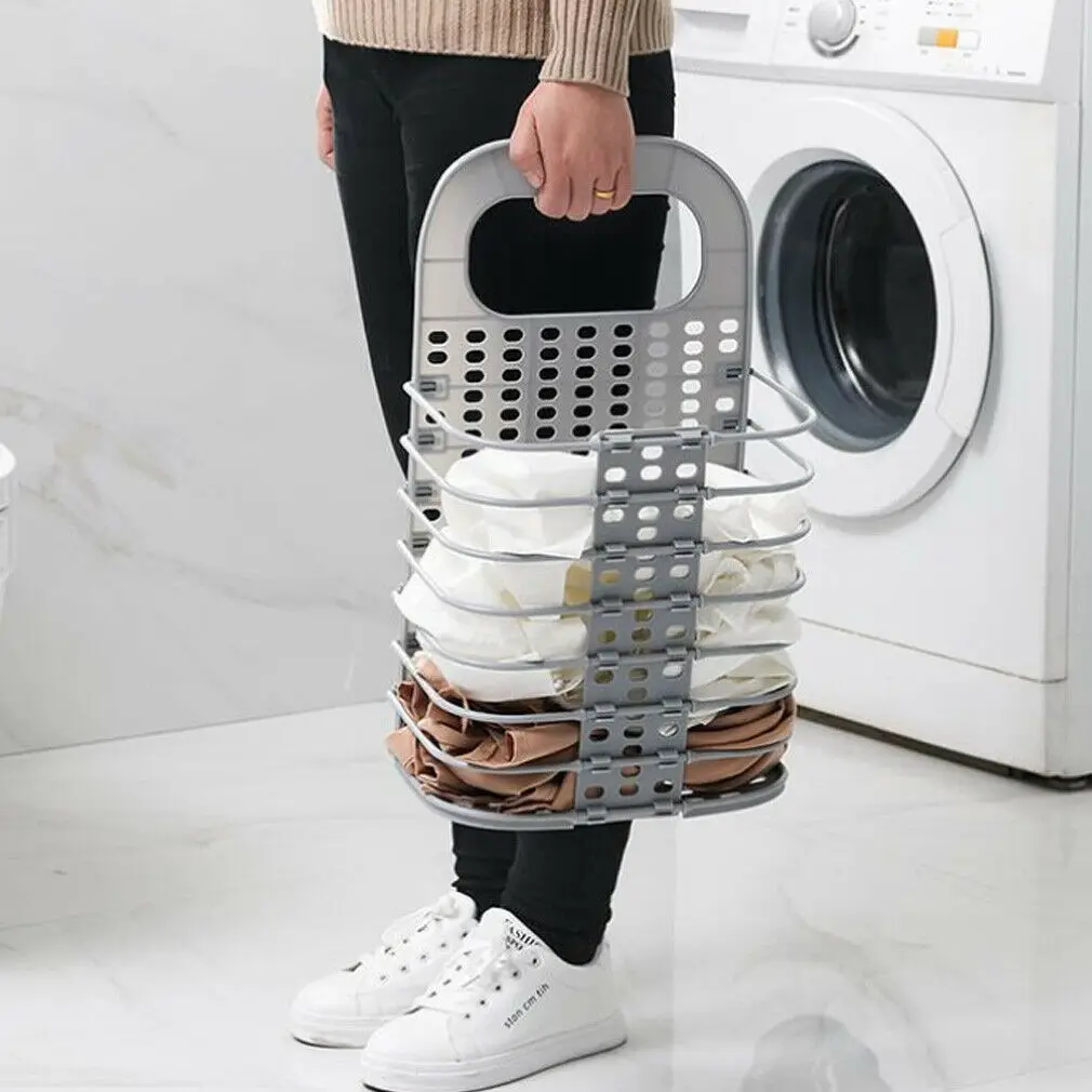 

Multifunction Portable Laundry Washing Dirty Clothes Bin Foldable Storage Bag Home Textile Basket Hamper