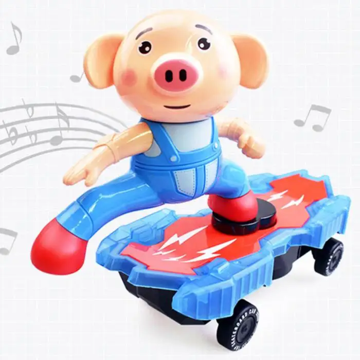 Детские электронные игрушки мультфильм Копилка трюк скутер музыка легкий СКУТЕР игрушка в подарок для детей S7JN
