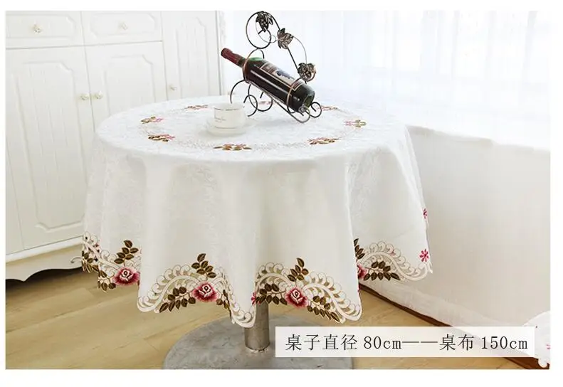 Европейский вышивальный Стол Крышка маленькая ткань для скатерти круглый квадратный кружевной пасторальная скатерть цветок простой современный обеденный стол