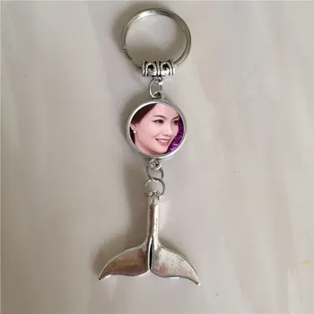 

blank keychains for sublimation fish scales key ring for women men DIY custom jewelry gifts 10pcs/lot wholesales