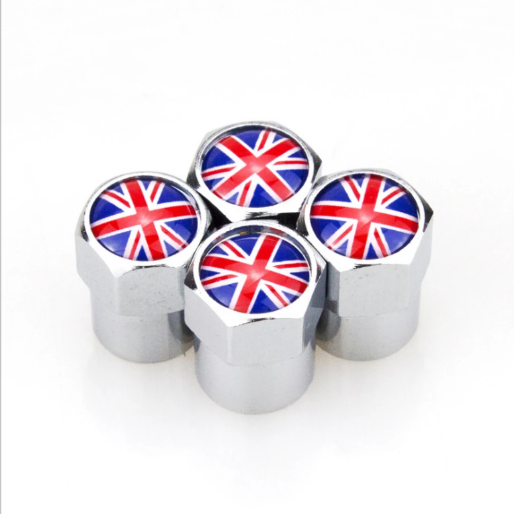 

4PCS Auto Replacement Parts Metal Car Tire Valve Caps Covers British Flag Logo for MINI Cooper Coupe Cabrio MINI One MINI Series
