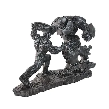 

[Best] 2pcs/Set The Avengers Combat version Hulk VS iron man MK44 Action figure Statue collection model adult gift