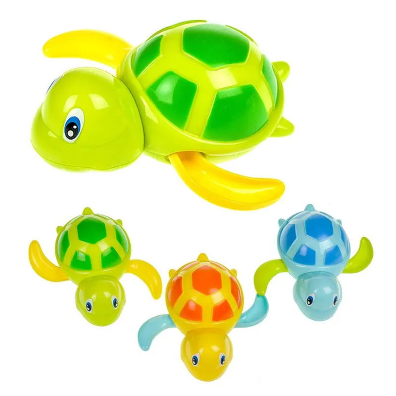 1 шт новорожденных Плавание черепаха заводные цепи мелких животных Ванна для маленьких детей Классические игрушки Плавание ming бассейн с игровой корзиной игрушка для купания