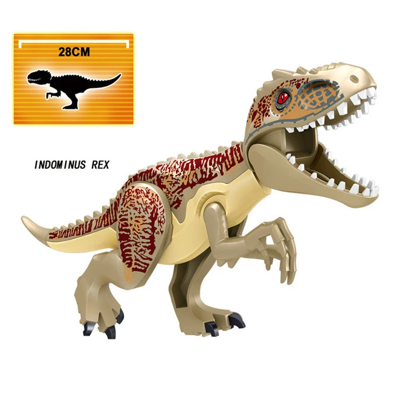 Jurassic World 3 Brutal Raptor Building Blocks Dinosaur Bricks Tyrannosaurus Indominus I-Rex Assemble Toy For Children 6