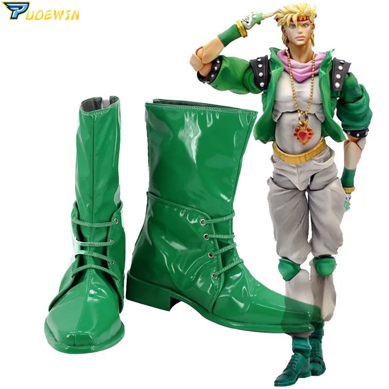 

JoJo's Bizarre Adventure Caesar Anthonio Zeppeli Cosplay Shoes Green Boots