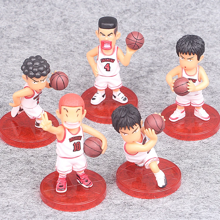 5 шт./лот 8 см Slam Dunk фигурки японского аниме Рисунок баскетбол игрушки Sakuragi Hanamichi ПВХ мультфильм рисунок подарок для детей