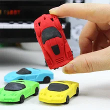1 шт. отправить случайные дети школа питания Симпатичные автомобилей разборные Ластики S комплект резиновая Ластики Best подарок для детей в Корейском стиле papelaria