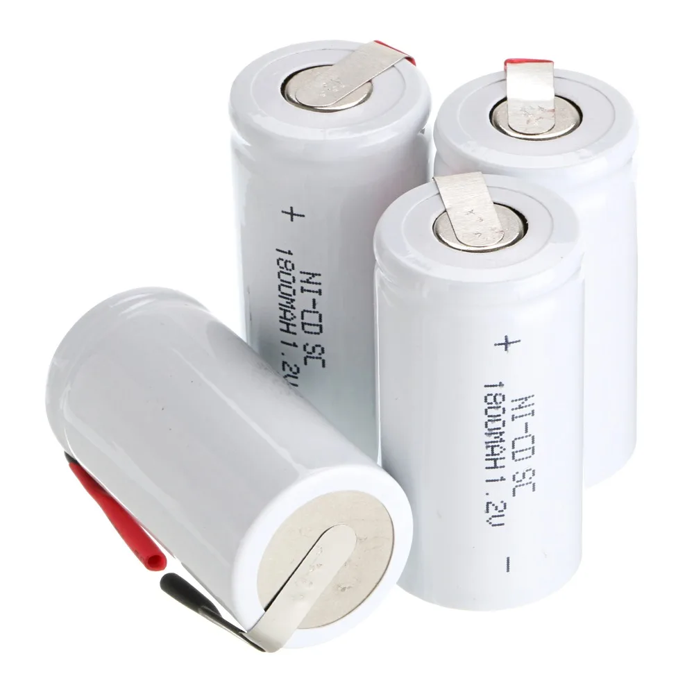 Anmas power 2-20 шт Sub C SC 1,2 V 1800mAh NiCd аккумуляторы& Tab белый