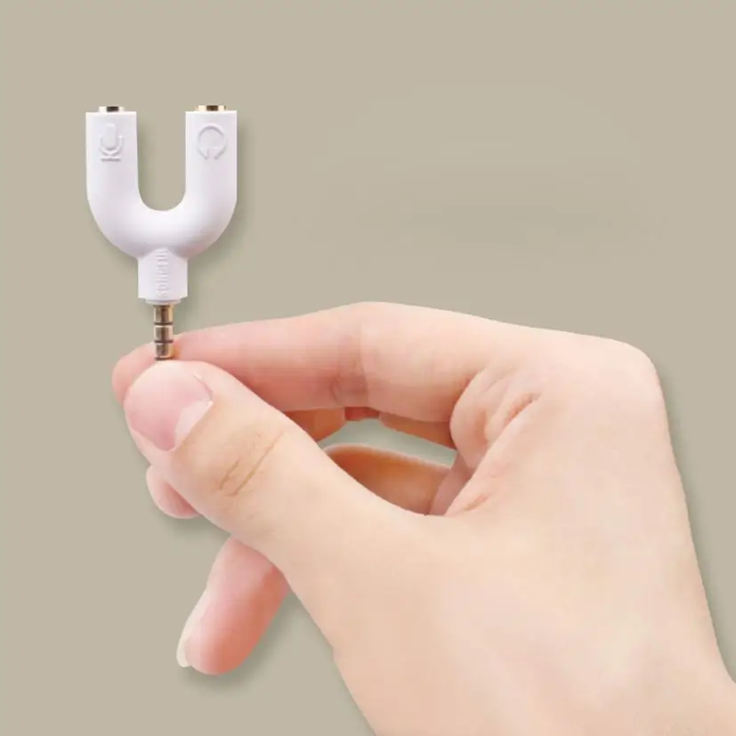 Гарнитура Adapter Kit U Форма 3 5 мм Y разветвитель для аудио наушников и микрофона ПК