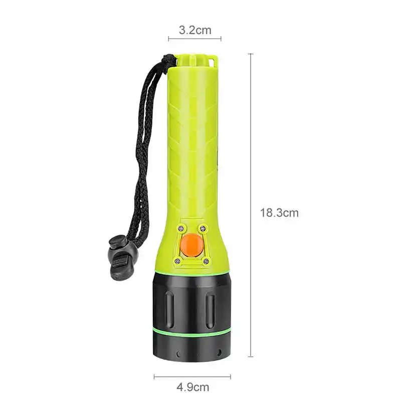 Outdoor Underwater fanatic Diving torch flashlight t6 powerful led flashlight waterproof lanterna led recarregavel #4S10 (1)