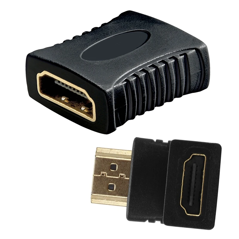 Соединитель гнездо/гнездо HDMI и видео AV адаптер штекер гнездо колено с