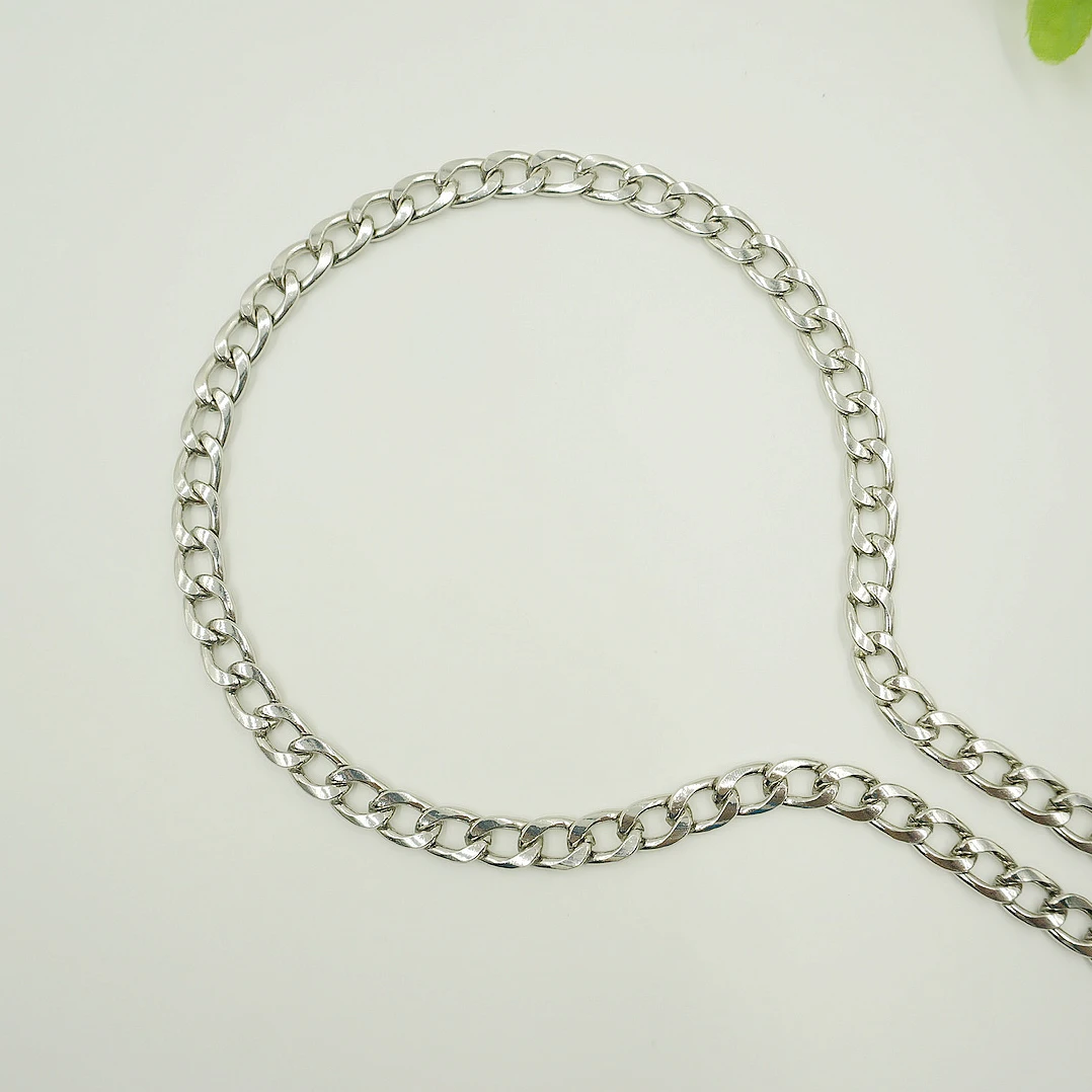 extra thick necklace chains for bag, phone case, dog collar,jewelry making materials diy decoration accessories - Цвет: Silvery