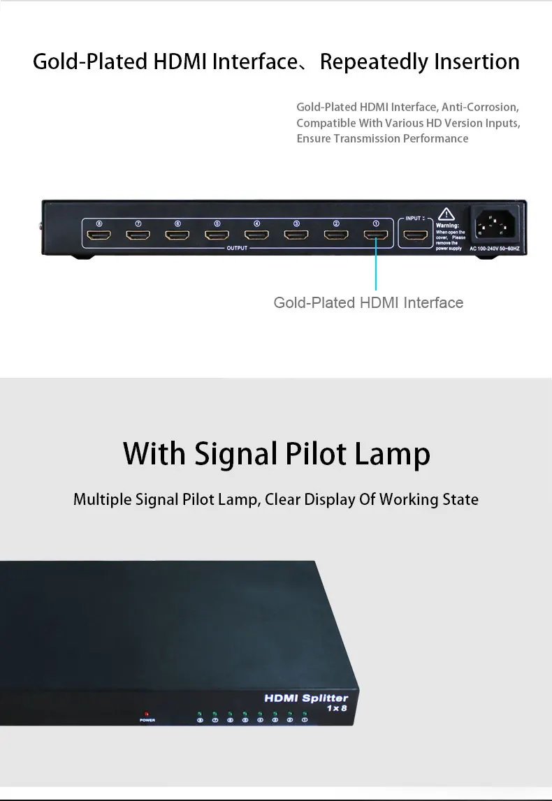 4 K * 2 K 30Hz сплиттер UHD 3D HD HDMI разветвитель 1X8 HDMI сплиттер 1080 p распределитель Amplifie для IPTV Mi-Box PS3 Xbox