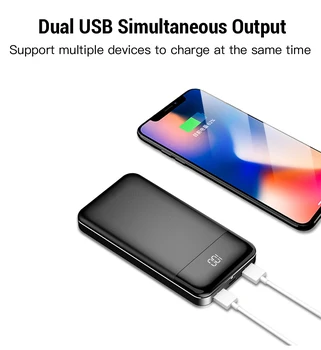 

20000mAh PD Quick Charge 3.0 USB C 3A Pover Bank Power Bank LED Light Powerbank External Battery for iphone XSmax xiaomi9
