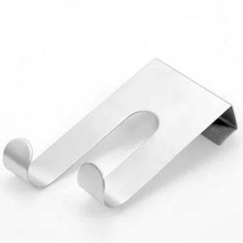 

ANHO 2 pcs/set Stainless Steel Overdoor Hooks High Quality Home Kitchen Cabinet Hook Hanging Coat Hooks Can Carry 3kg