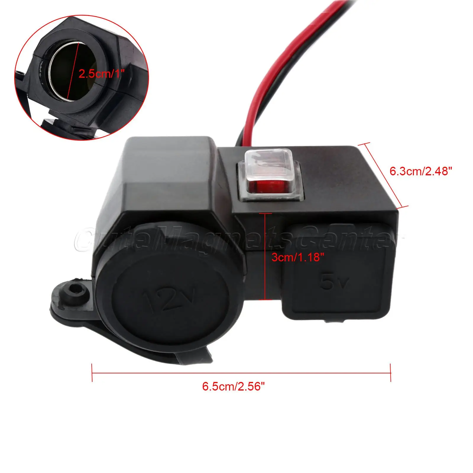 Всепогодный двигатель 5 В/2 1 А двойной USB зажим для руля адаптер питания
