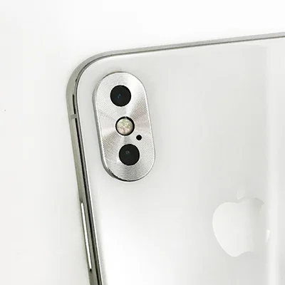 Металлический бампер Защита для камеры для iPhone 7 plus Крышка для объектива камеры для iPhone X задняя камера металлический чехол XS MAX XR - Цвет: Silver iPhone X