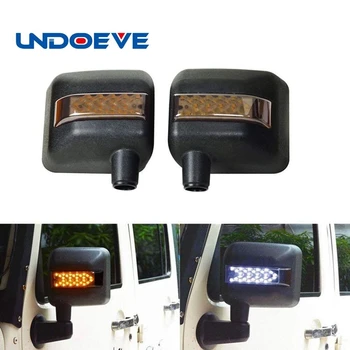 

Side Mirrors Light,LED Turn Signal Arrow lights with Integrated Indicator Rear View Mirrors for Jeep Wrangler JK JKU 2007 - 2017