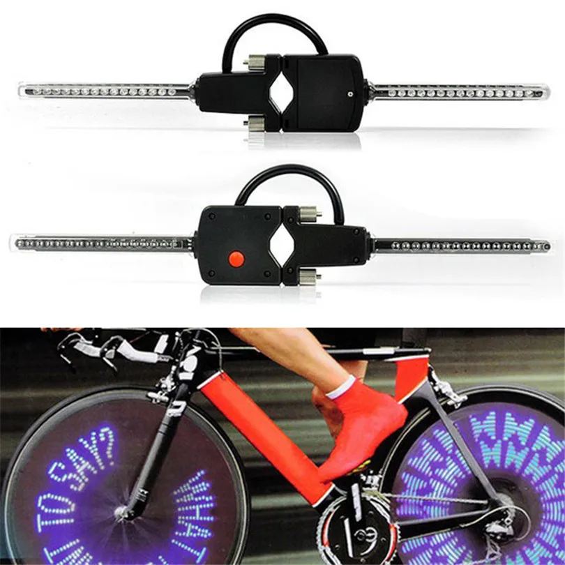 

Computer Programmable bicycle wheel light Wireless LED Custom Message Bike Cycle Motor Wheel Lights A30