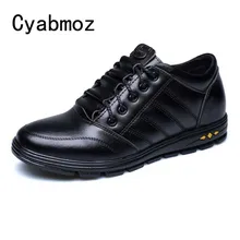 Sapatos masculinos Elevador Dos Homens Outono Lace Up 6 cm Altura Crescente Sapatos Homem Zapatos Hombre Sapatos Casuais Moda Tênis preto marrom