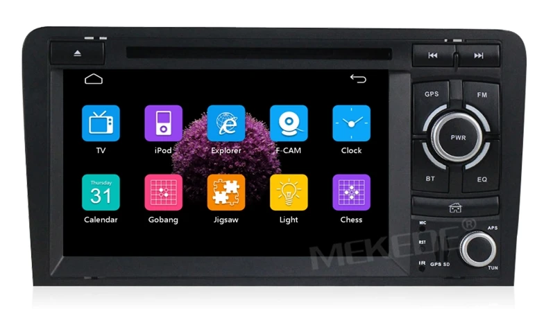 Clearance Free shipping 2 DIN Car dvd player radio for AUDI A3 S3 RS3 2002-2012 with Car GPS navigation multimedia camera DVR 1080P MIC A3 12
