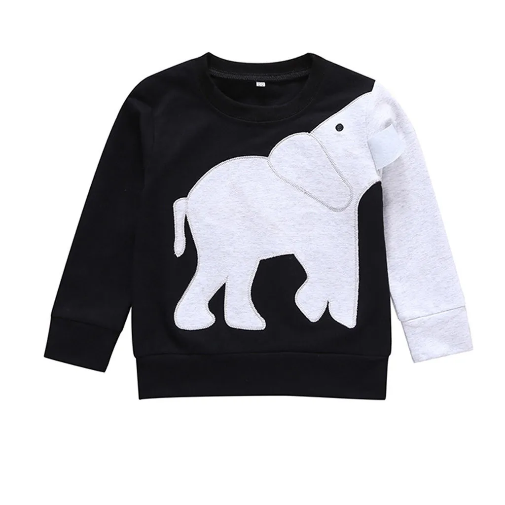 

Perimedes Children Cartoon Elephant T-shirt Clothes Toddler Kids Baby Girl Boy Clothes Elephant Blouse Tops Sweatshirt T Shirt