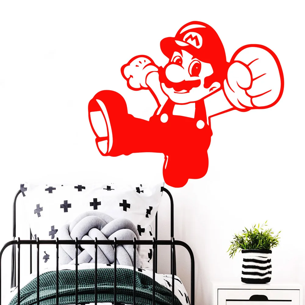 

Fashion Mario Wall Stickers Self Adhesive Art Wallpaper Pvc Wall Decals Decor Wall Decals