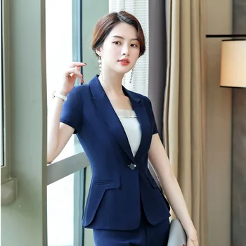 

New OL Styles 2019 Summer Short Sleeve Women Blazers and Jackets Coat For Ladies Office Work Wear Female Tops Clothes Uniforms