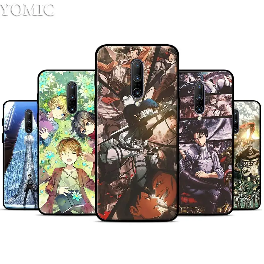 Anime Japanese attack on Titan Silicone Case for font b Oneplus b font font b 7