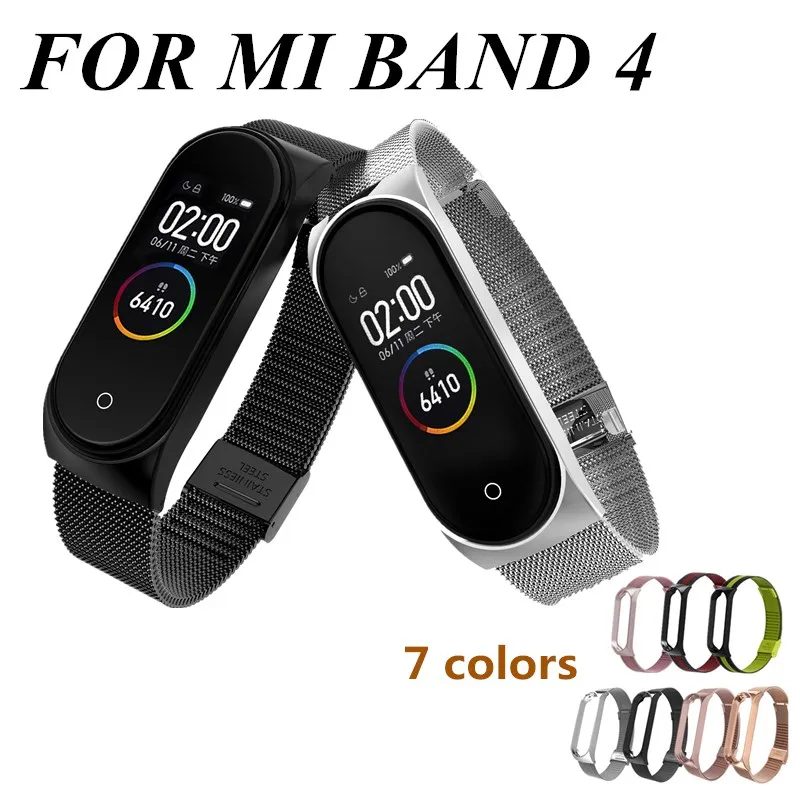 Mi band 4 металлический ремешок для Xiaomi mi Band 4 браслет Безвинтовой Xiaomi mi Band 4 браслет Correa Xio mi Band 4 браслет на запястье из стали