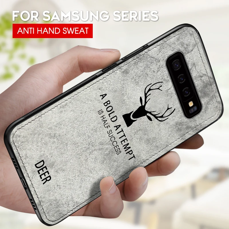 Soft Cloth Fabric Case For Samsung A50 A30 A10 M30 M10 A7 A9 2018 3D Silicone S10 Plus S10e A8 A9S Cover Capa | Мобильные телефоны