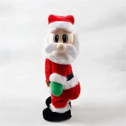 Рождество SantaClaus кукла плюшевые игрушки Рождественский Электрический рождественские игрушки хип музыка Санта Клаус Рождественский