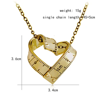 Heart Ruler Necklace Love Measuring Rule7