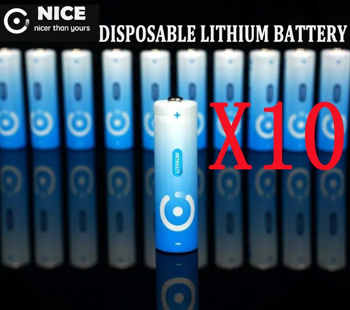 

10pcs NICE battery SUPER Big Capacity above 3000mah AA 1.5V lithium iron Disposable lithium battery good as emergizer L91