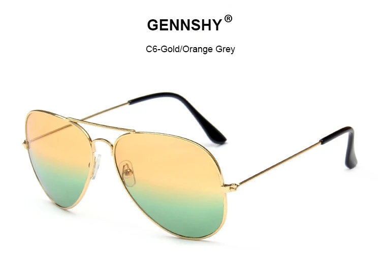Модные металлические солнцезащитные очки, мужские винтажные брендовые дизайнерские солнцезащитные очки пилота, двойной мост, серебристая оправа, Синие Серые океанские линзы, для вождения