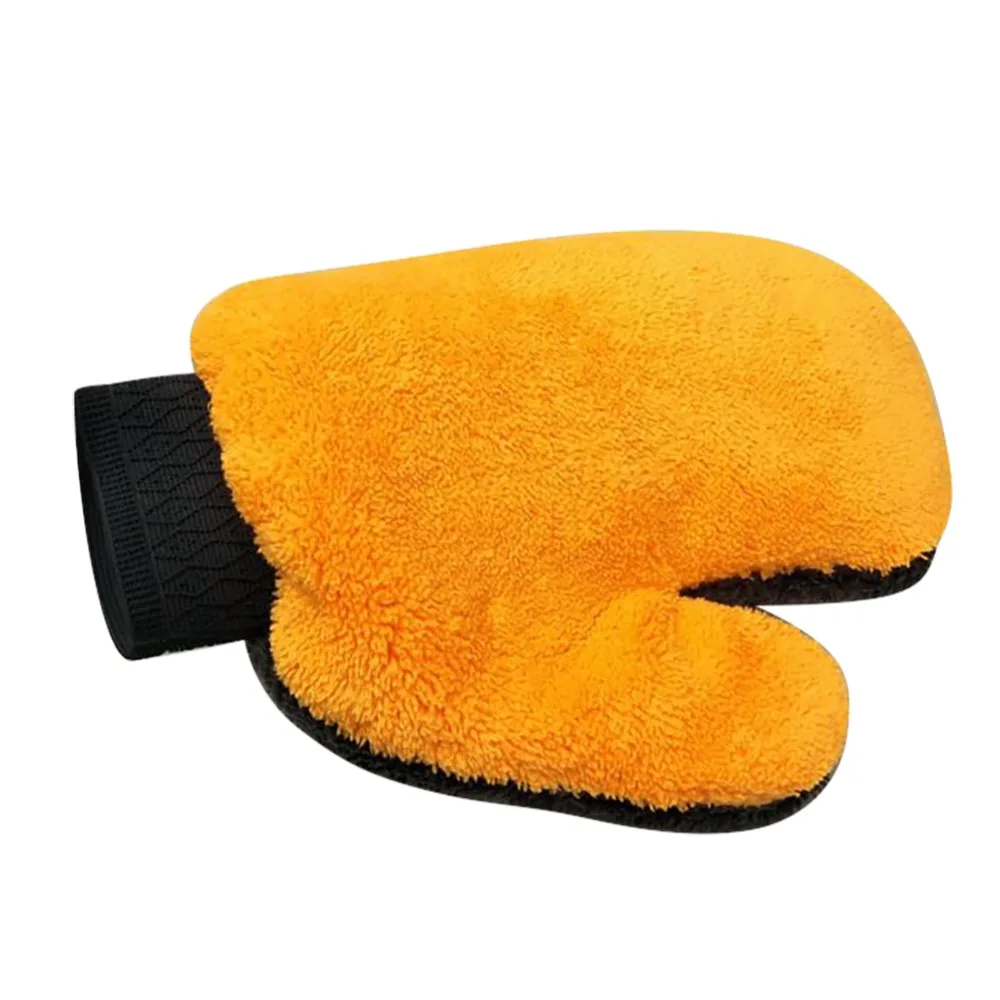 1Pcs Coral Fleece Car Wash Glove Cleaning Mitt Short Wool Mitt Car Washing Brush Cloth