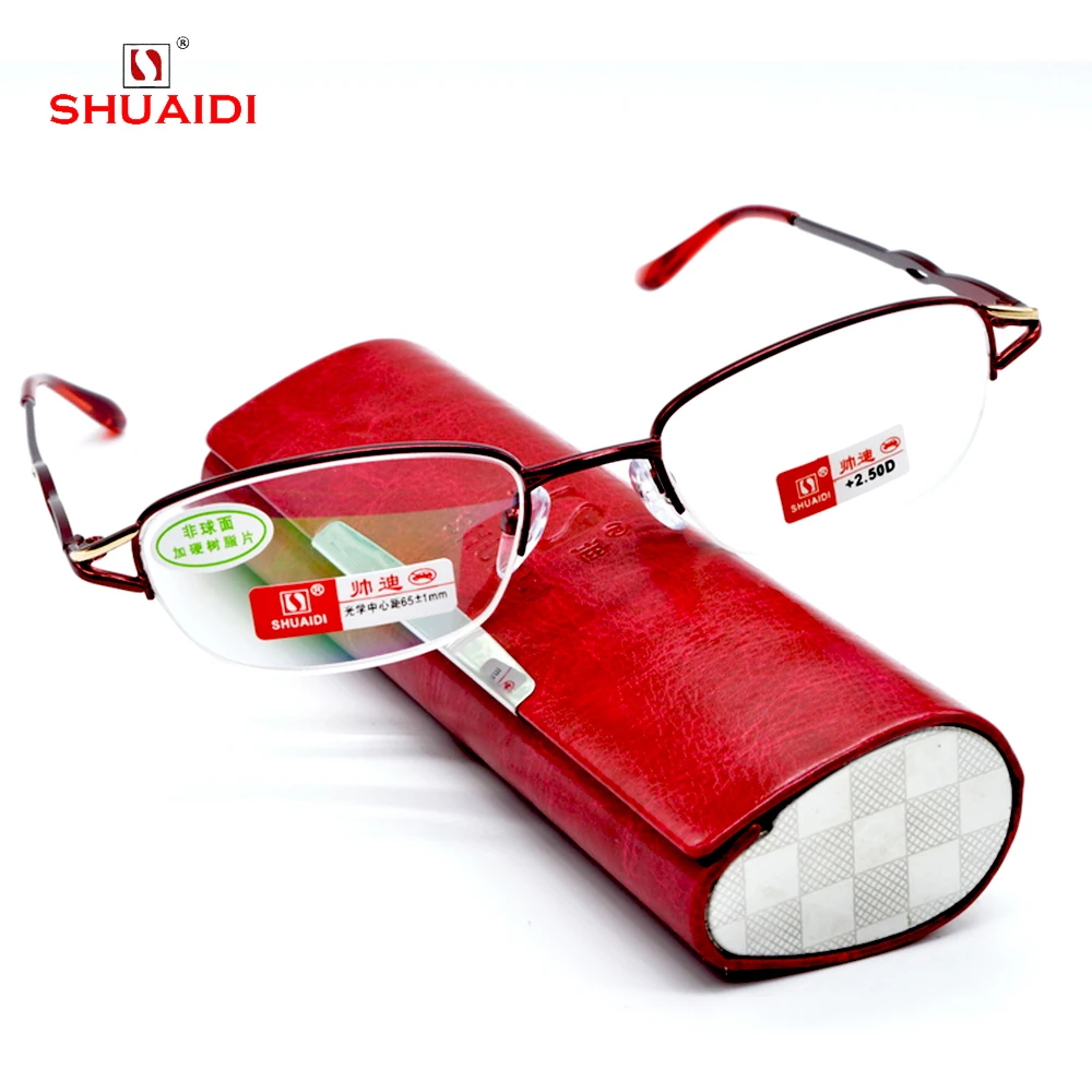 

= SCOBER = Gafas De Lectura Pu High Class Boxed Women Non Sphere Titanium Alloy Reading Glasses +1 +1.5 +2 +2.5 +3 +3.5 +4
