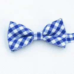 Синий и белый плед Bowties мужчины повседневные хлопковые галстуки мужские модные классические галстук-бабочка праздничной одежде