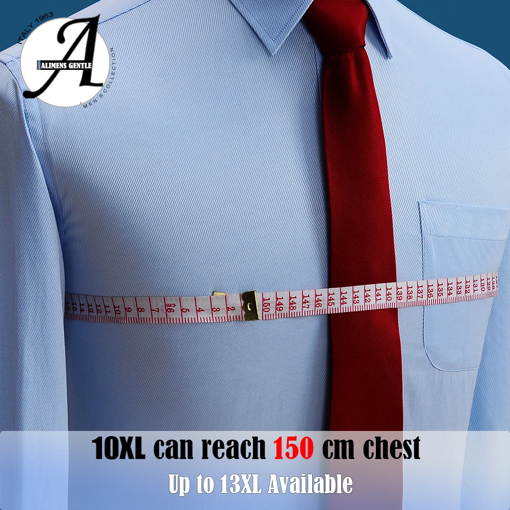 Alimens 13XL 8XL 7XL كبيرة حجم ضئيلة تناسب الذكور عارضة قمصان العلامة التجارية Camisa الغمد طويل كم الفرنسية صفعة اللباس قمصان للرجال