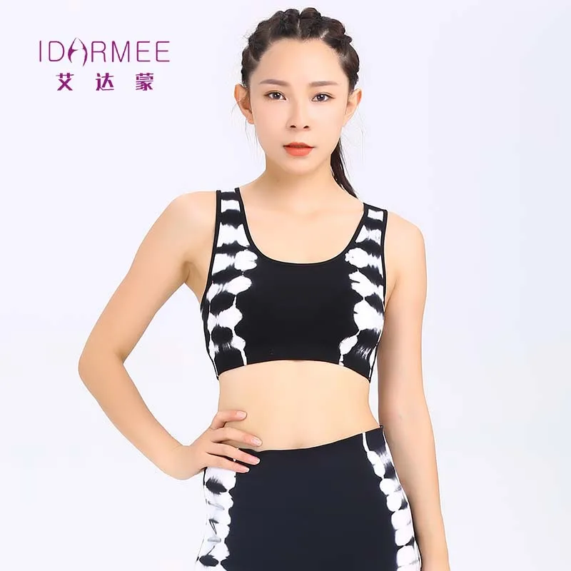 Idarmee S8047 Sports Bra Chinese Ink Print Underwear Sexy Women High