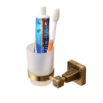 

A1 Copper antique bathroom mug cup brushing cup set cup holder LO731151