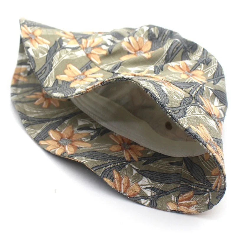 Bucket Hat Women Summer Hat Beach Cap Sun Brim Climbing Hunting Outdoor Cotton Fishing Accessory (4)